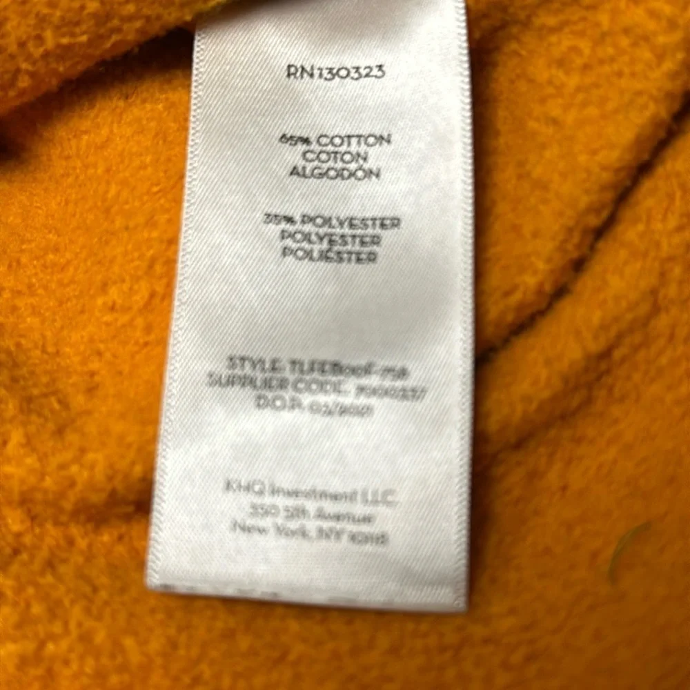 TIMBERLAND CORE TREE LOGO DEEP ORANGE PULLOVER HOODIE, YOUTH L